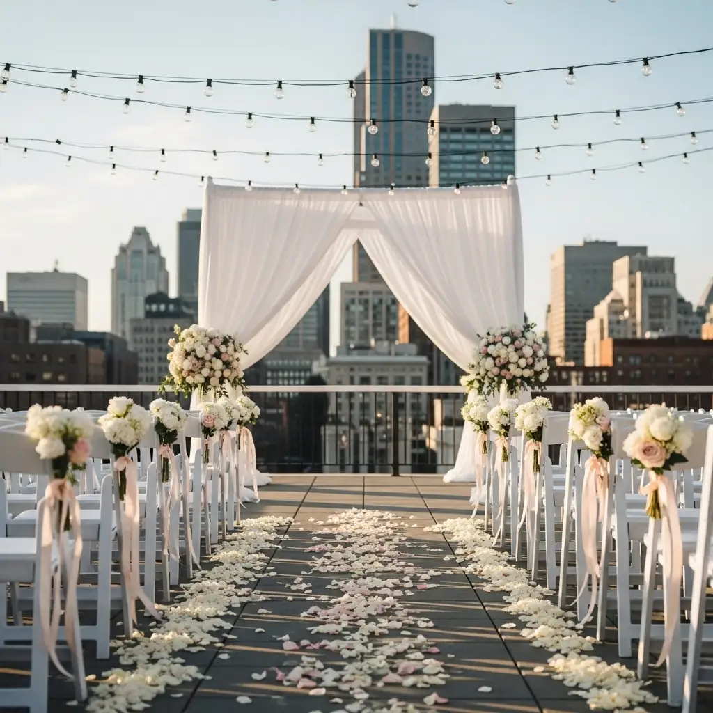 Rooftop Wedding Venue Decor