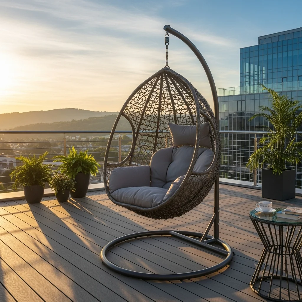 3. Cozy Hanging Egg Chairs