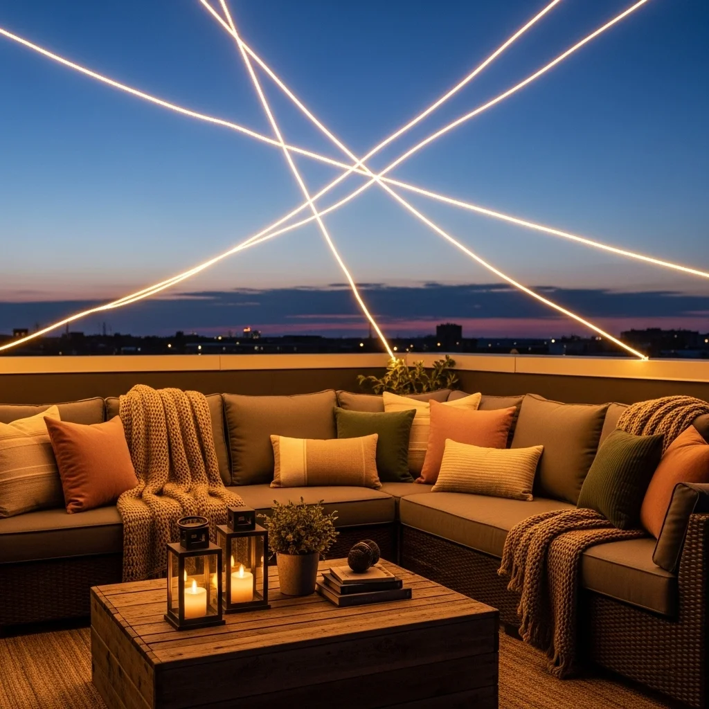 Explore 19 Practical Rooftop Deck Ideas to Elevate Your Home 4 3. Cozy Outdoor Living Room
