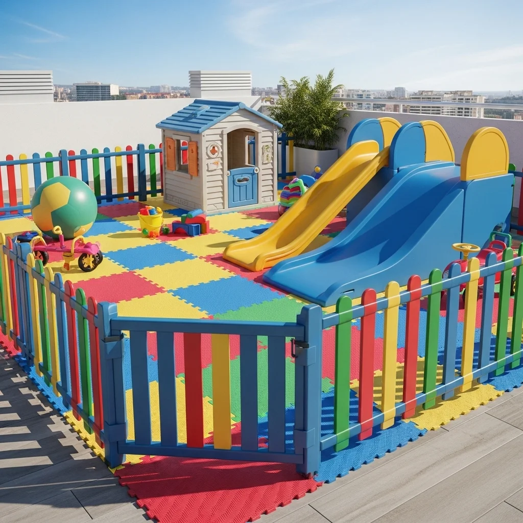 Explore 19 Practical Rooftop Deck Ideas to Elevate Your Home 15 14. Kids' Play Zone