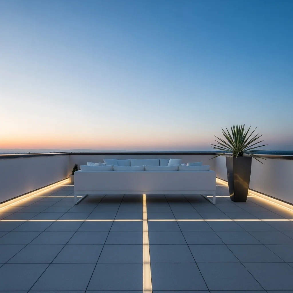 Explore 19 Practical Rooftop Deck Ideas to Elevate Your Home 3 2. Minimalist Modern Retreat
