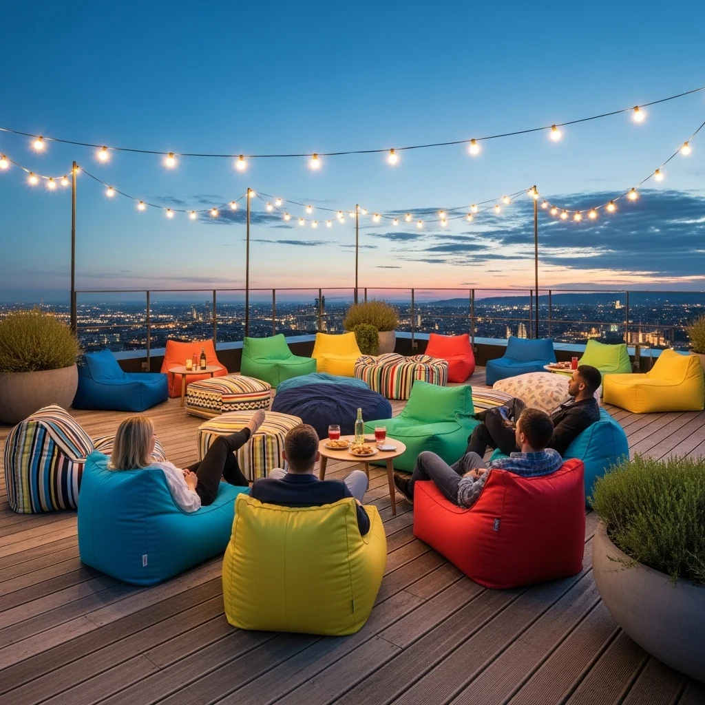 10. Outdoor Bean Bags and Pouf Seating