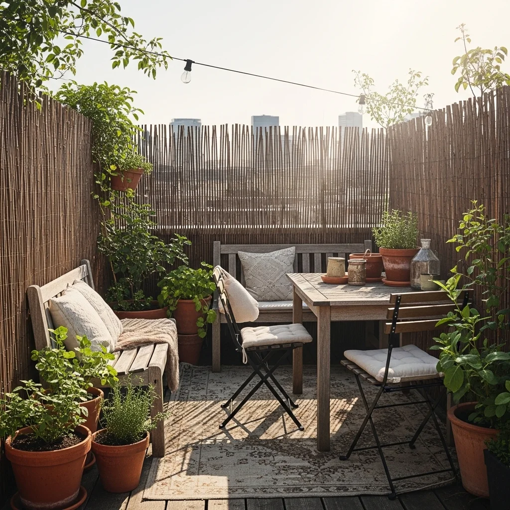 Discover 17 Rooftop Deck Privacy Screens for Urban Oases 17 16. Rustic Reed or Willow Fencing