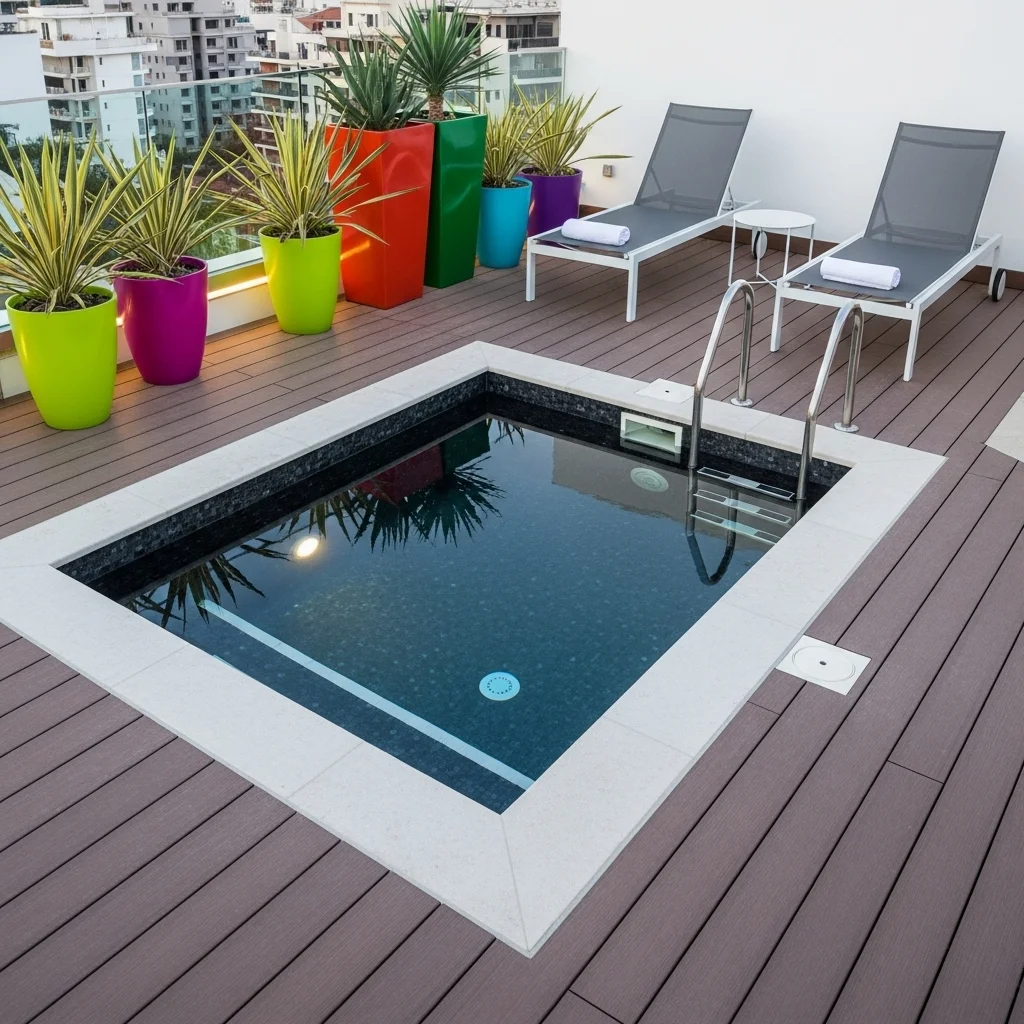 Top 21 Breathtaking Rooftop Deck Pool Inspirations 3 2. The Compact Plunge Pool