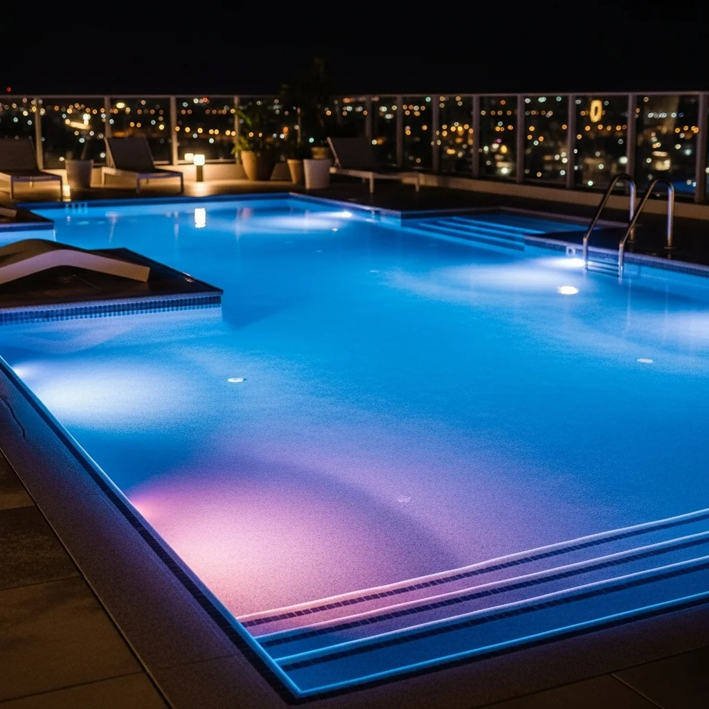 Top 21 Breathtaking Rooftop Deck Pool Inspirations 16 15. The Enchanting Underwater Lighting