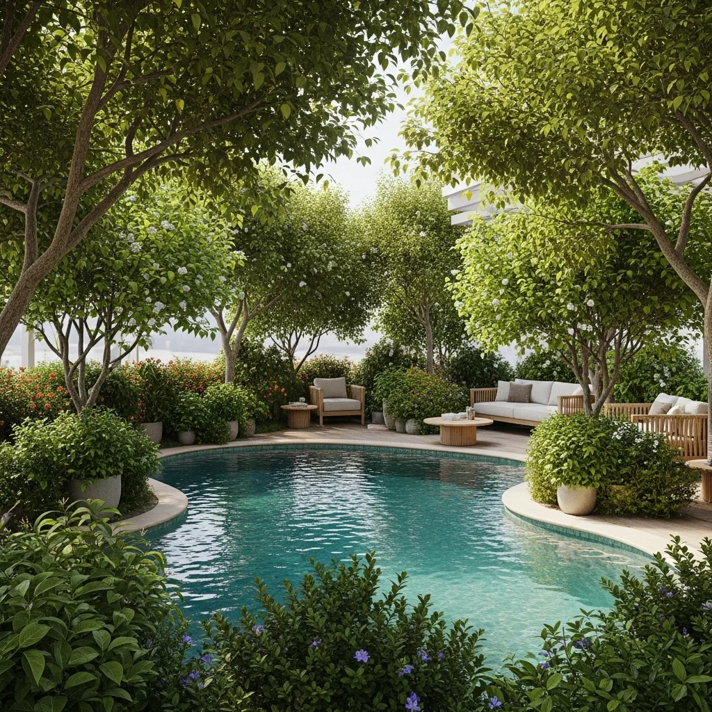 Top 21 Breathtaking Rooftop Deck Pool Inspirations 5 4. The Lush Garden Oasis
