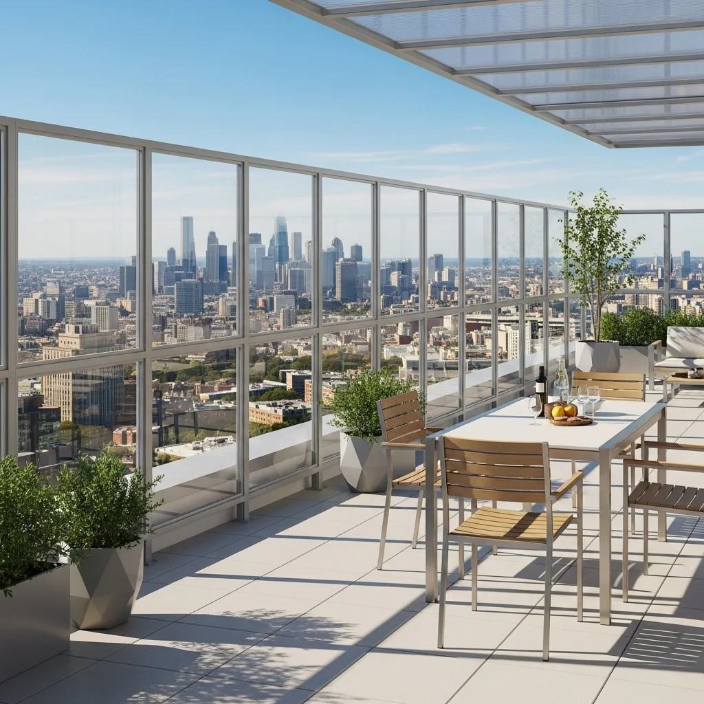 Discover 17 Rooftop Deck Privacy Screens for Urban Oases 15 14. Transparent Acrylic/Polycarbonate Panels