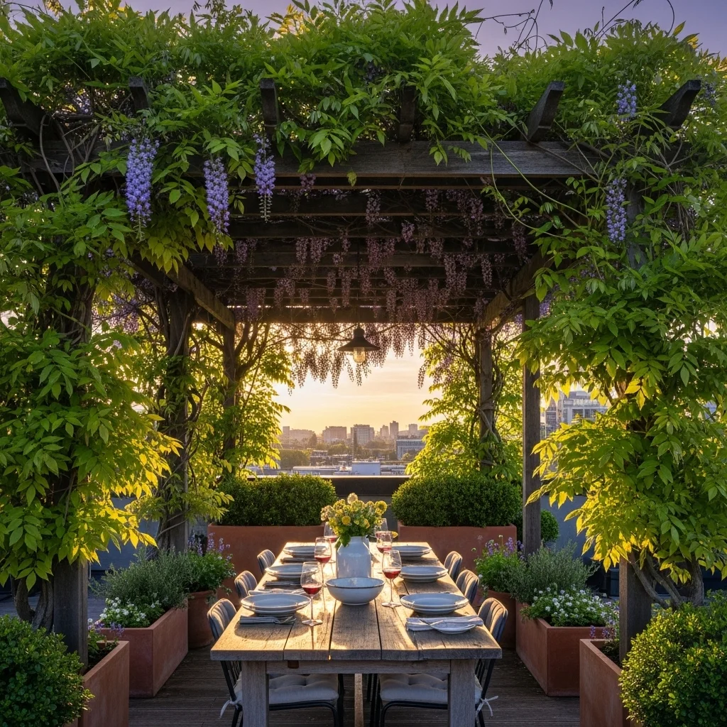 7. Trellis with Climbing Vines