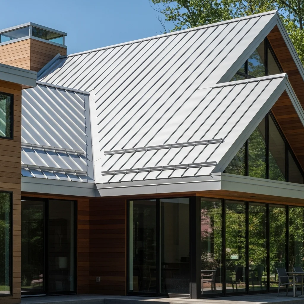 13 Stunning Modern Metal Roof Designs for Ultimate Curb Appeal 9 8. Aluminum Roof
