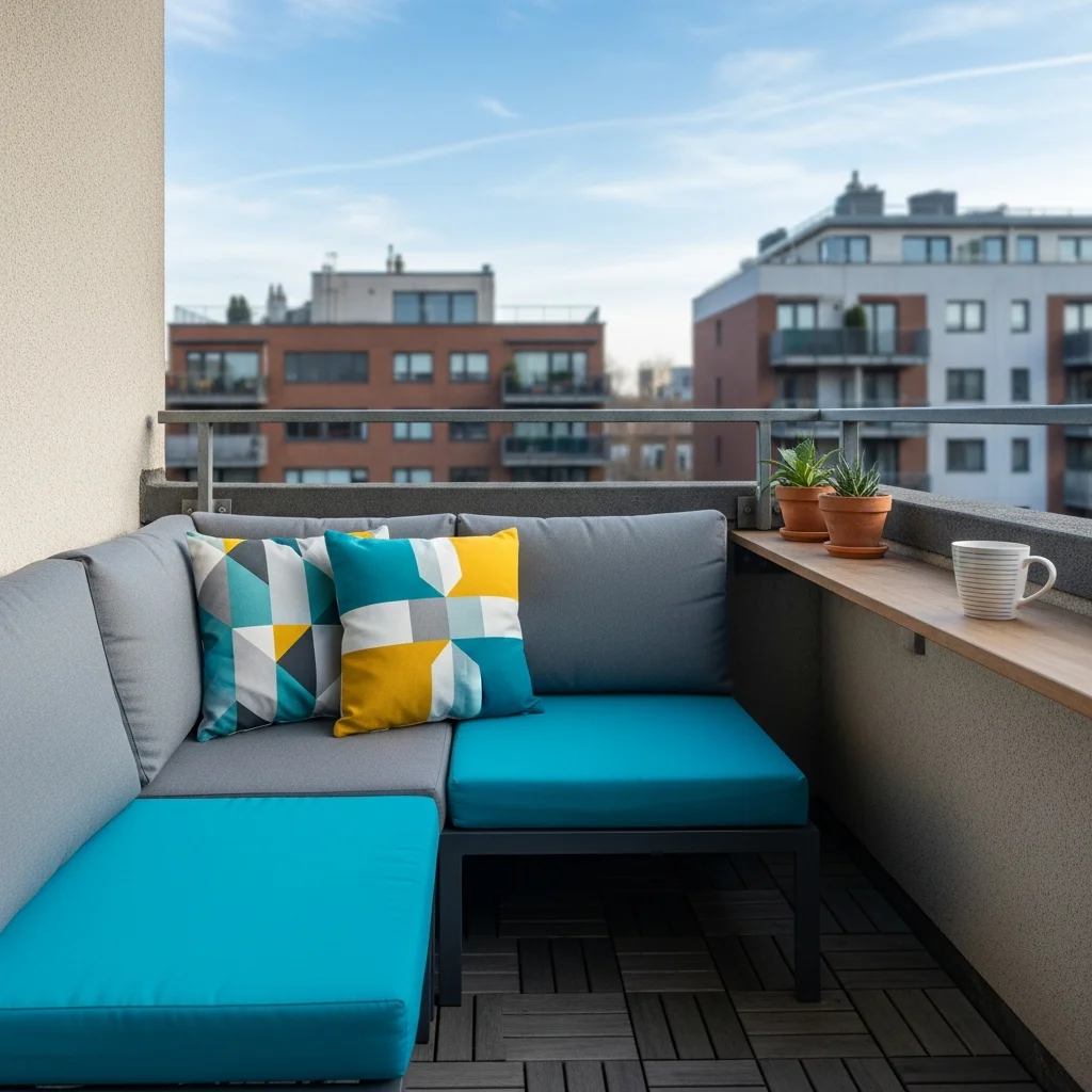 24. Compact Balcony Corner Sofa