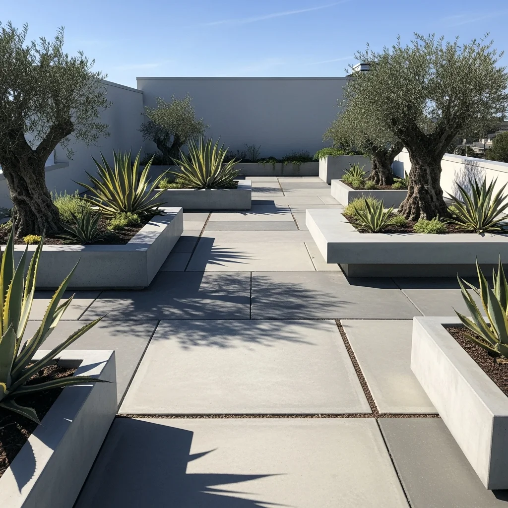 6. Concrete & Planter Harmony