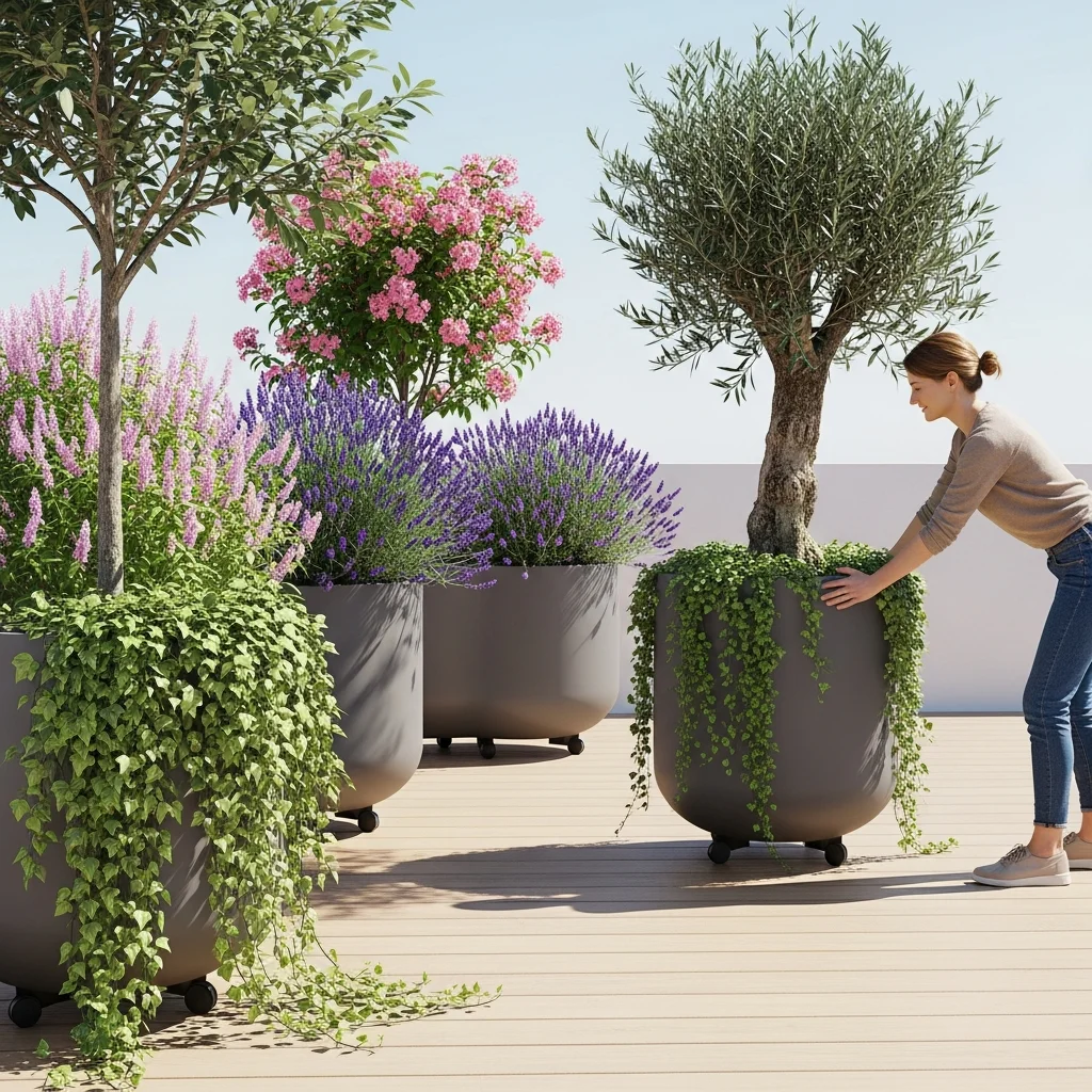 7. Container Gardening with Wheels