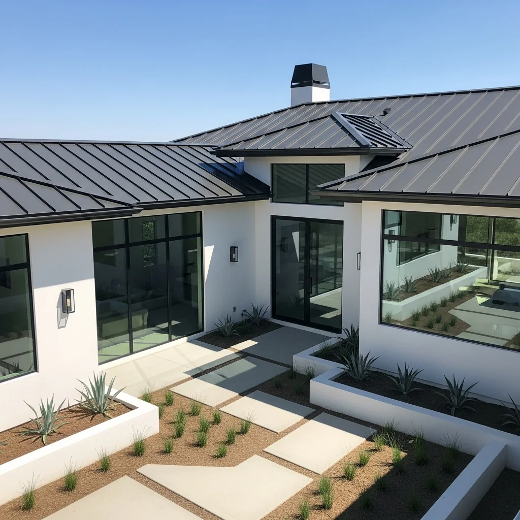 8. Contemporary Home's Bold Black Statement