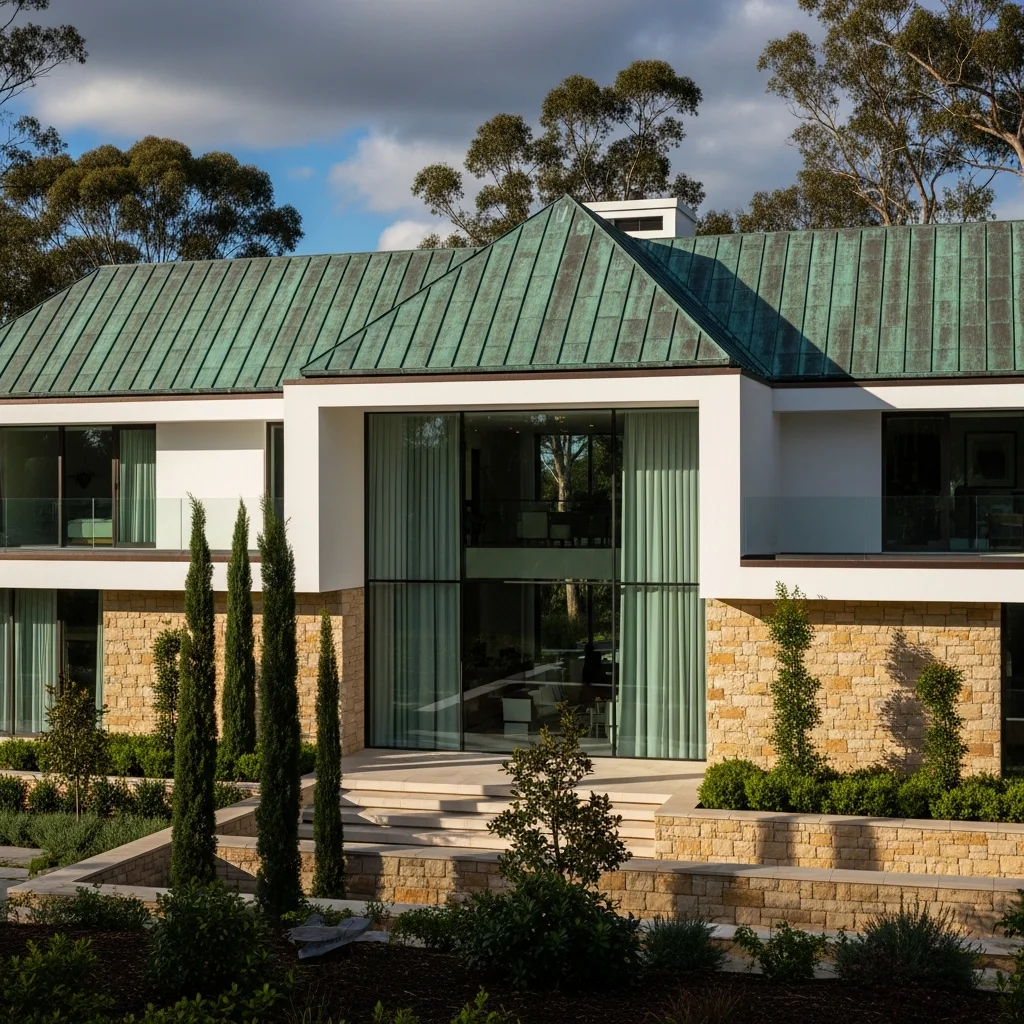 13 Stunning Modern Metal Roof Designs for Ultimate Curb Appeal 8 7. Copper Roof