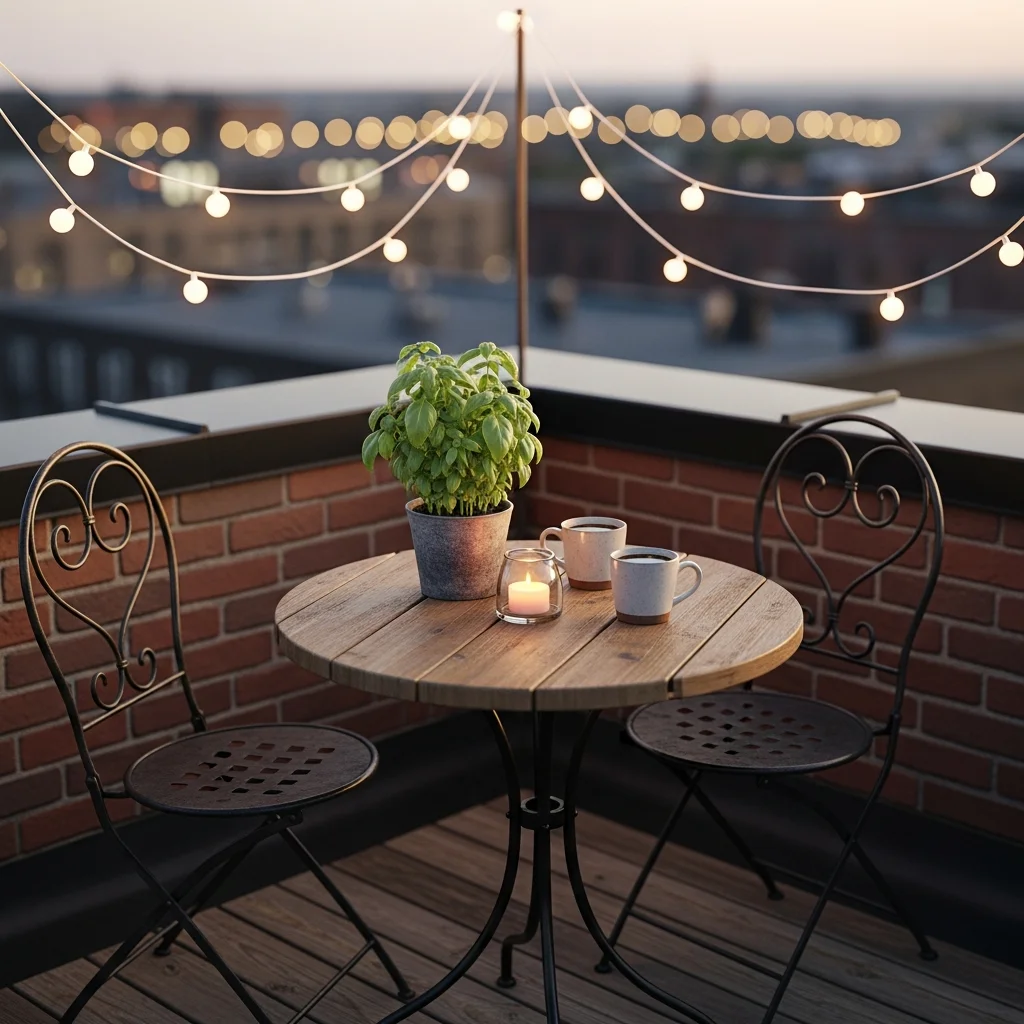 19 Breathtaking Rooftop Garden Deck Designs for Every Style 5 4. Cozy Bistro Corner