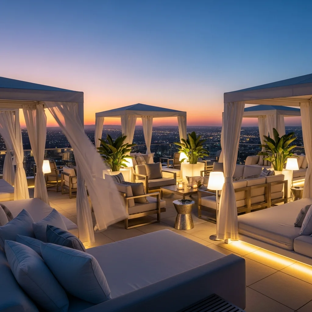 8. Cozy Canopy Cabanas