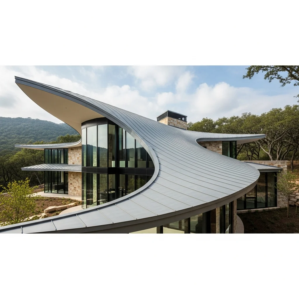 13 Stunning Modern Metal Roof Designs for Ultimate Curb Appeal 13 12. Curved Metal Roofs