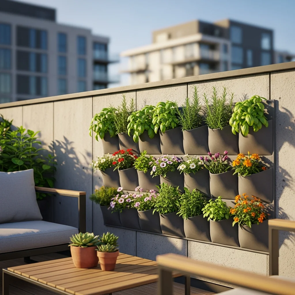 1. Fabric Pocket Wall Planters