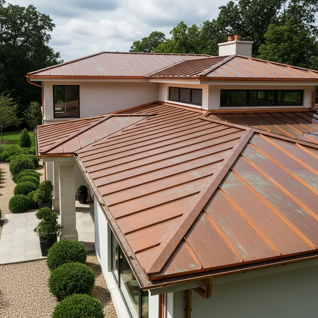 13 Stunning Modern Metal Roof Designs for Ultimate Curb Appeal 4 3. Flat Seam/Shingle Metal Roof