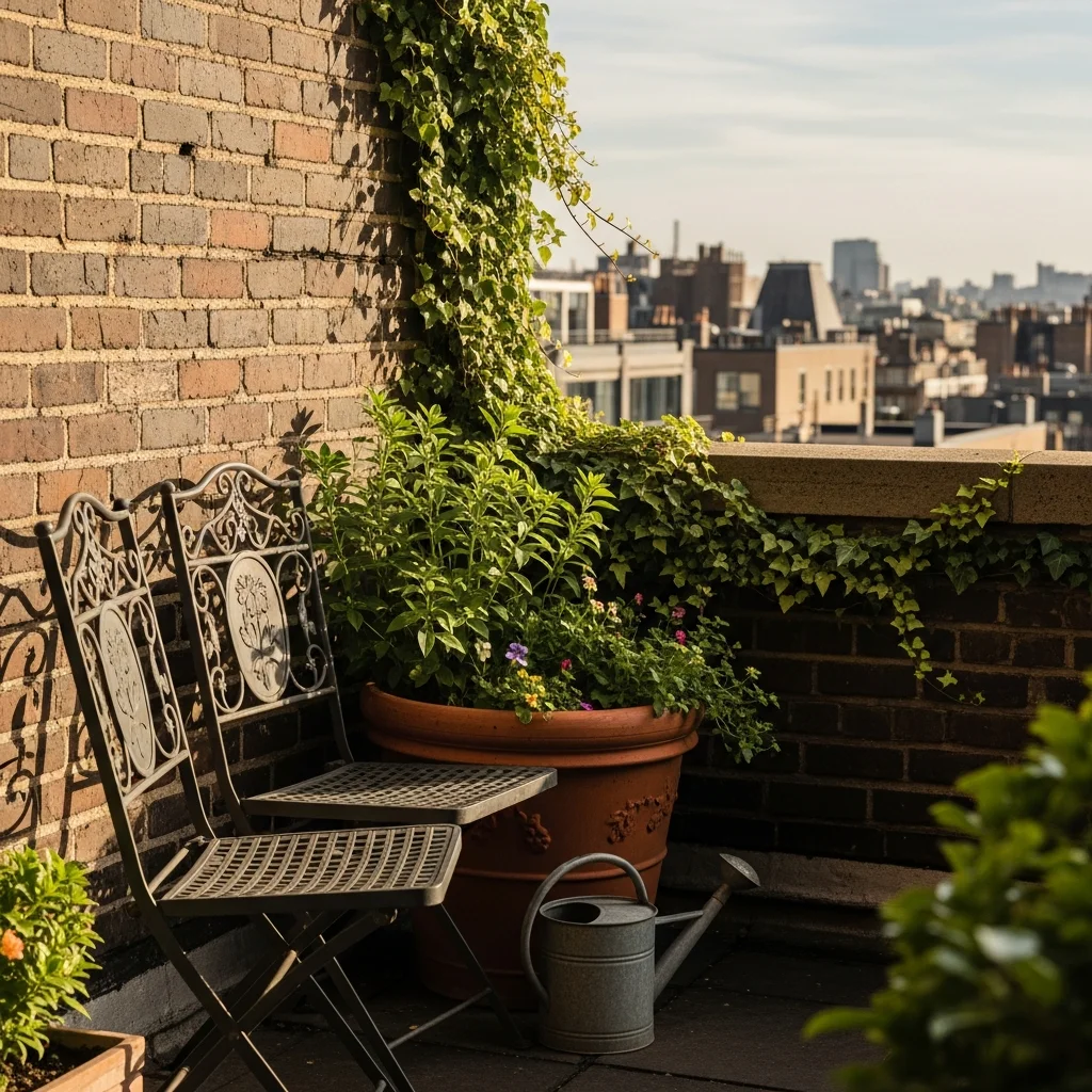 Top 17 Rooftop Garden Design Ideas for small Spaces! 4 4. Foldable Bistro Sets