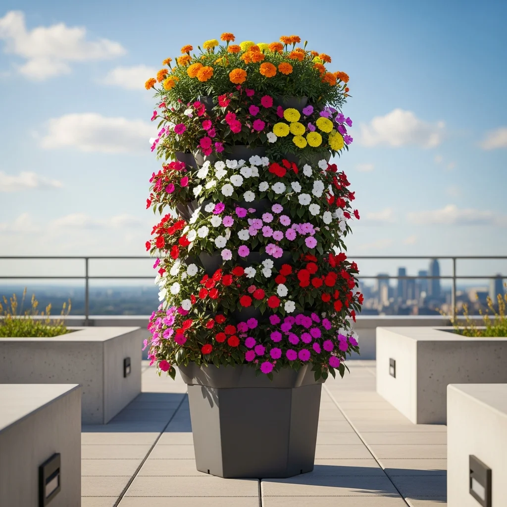 9. Freestanding Vertical Towers (Non-Watering)