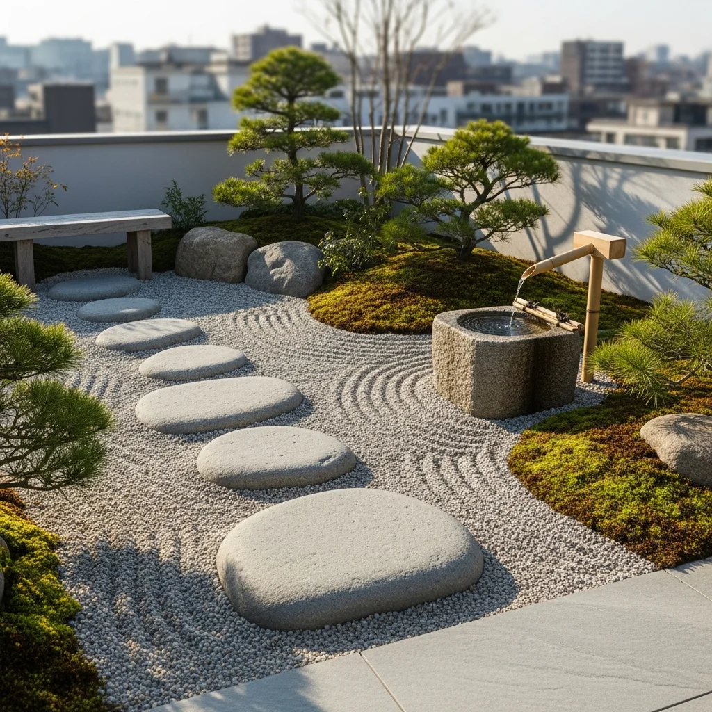 19 Breathtaking Rooftop Garden Deck Designs for Every Style 13 12. Japanese-Inspired Serenity