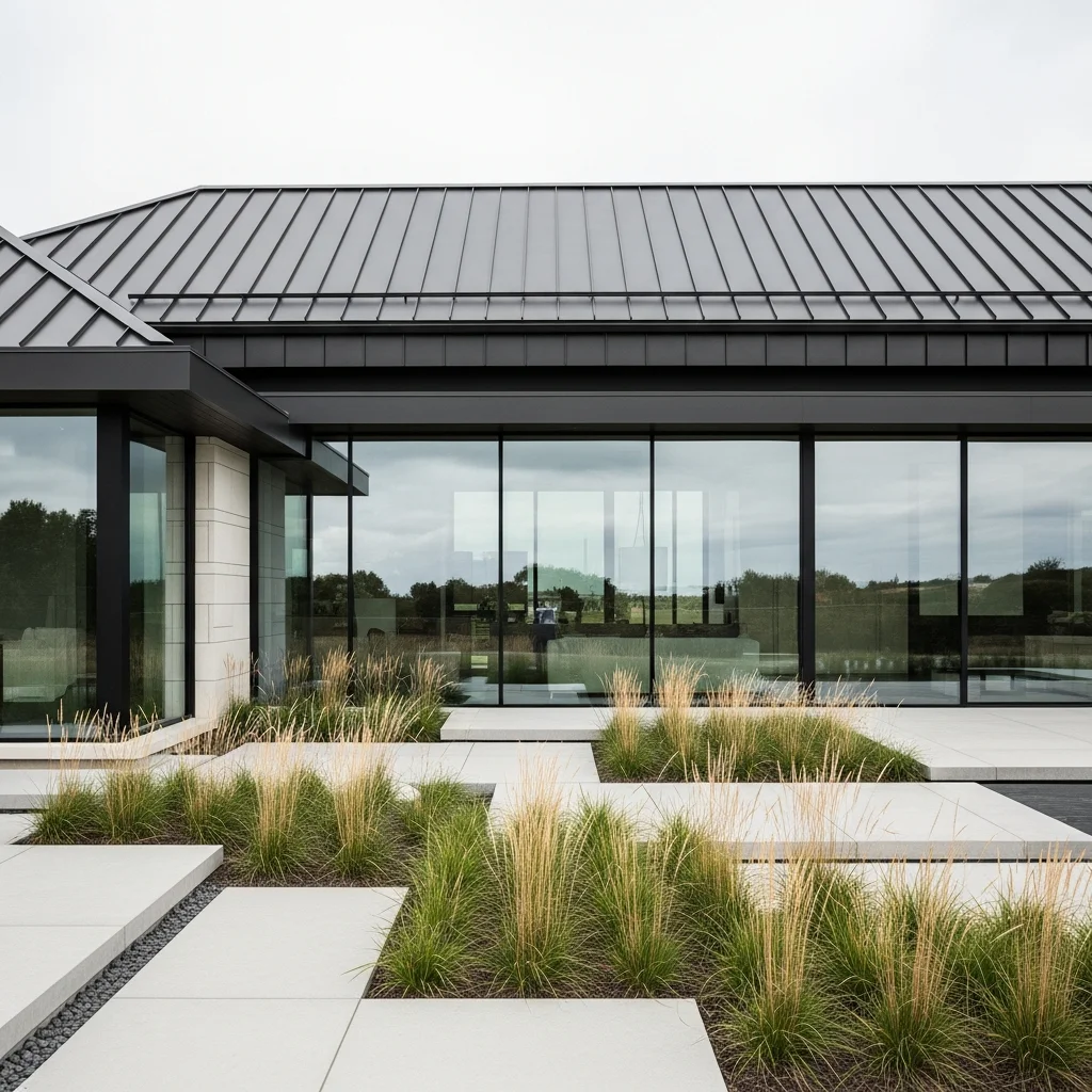 Top 23 Affordable Metal Roofing Ideas for Every Homeowner 13 12. Matte Finish Steel Panels