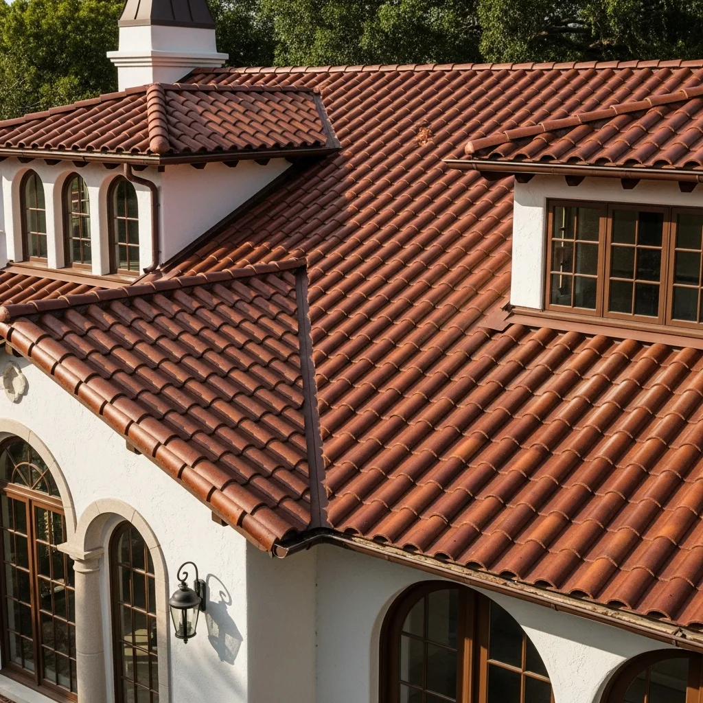 13 Stunning Modern Metal Roof Designs for Ultimate Curb Appeal 5 4. Metal Tile/Shake Roof