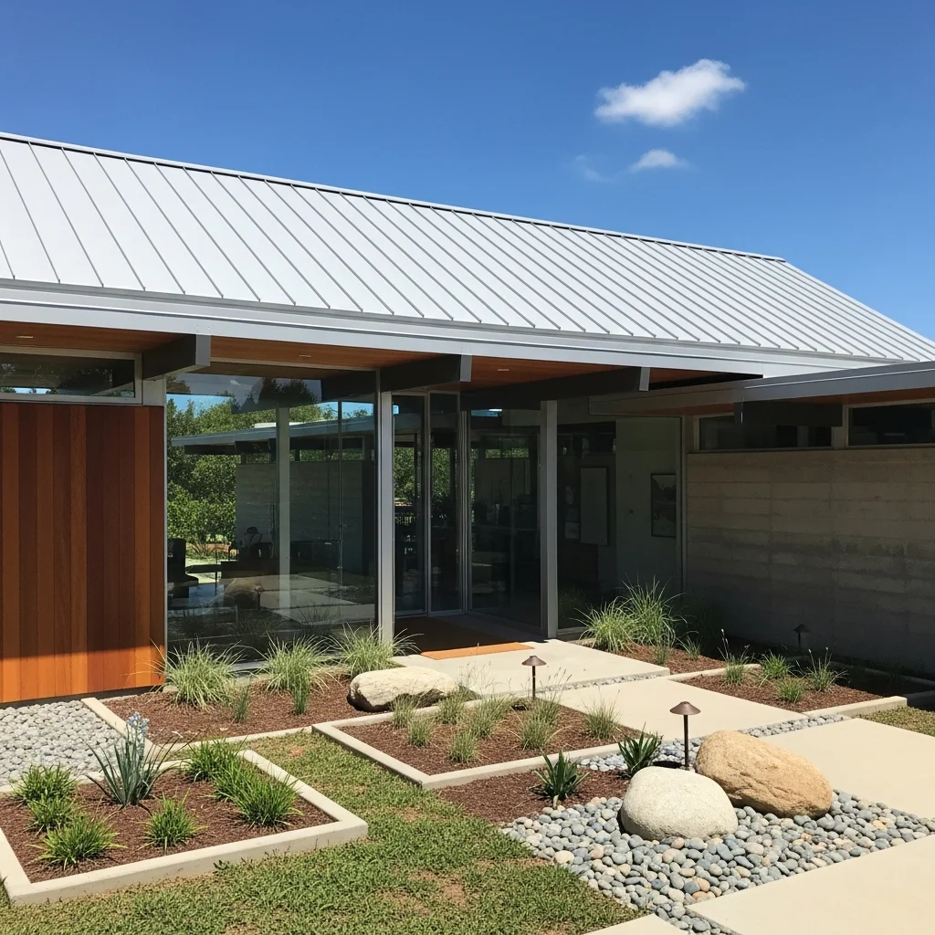 6. Mid-Century Modern Meets Metal