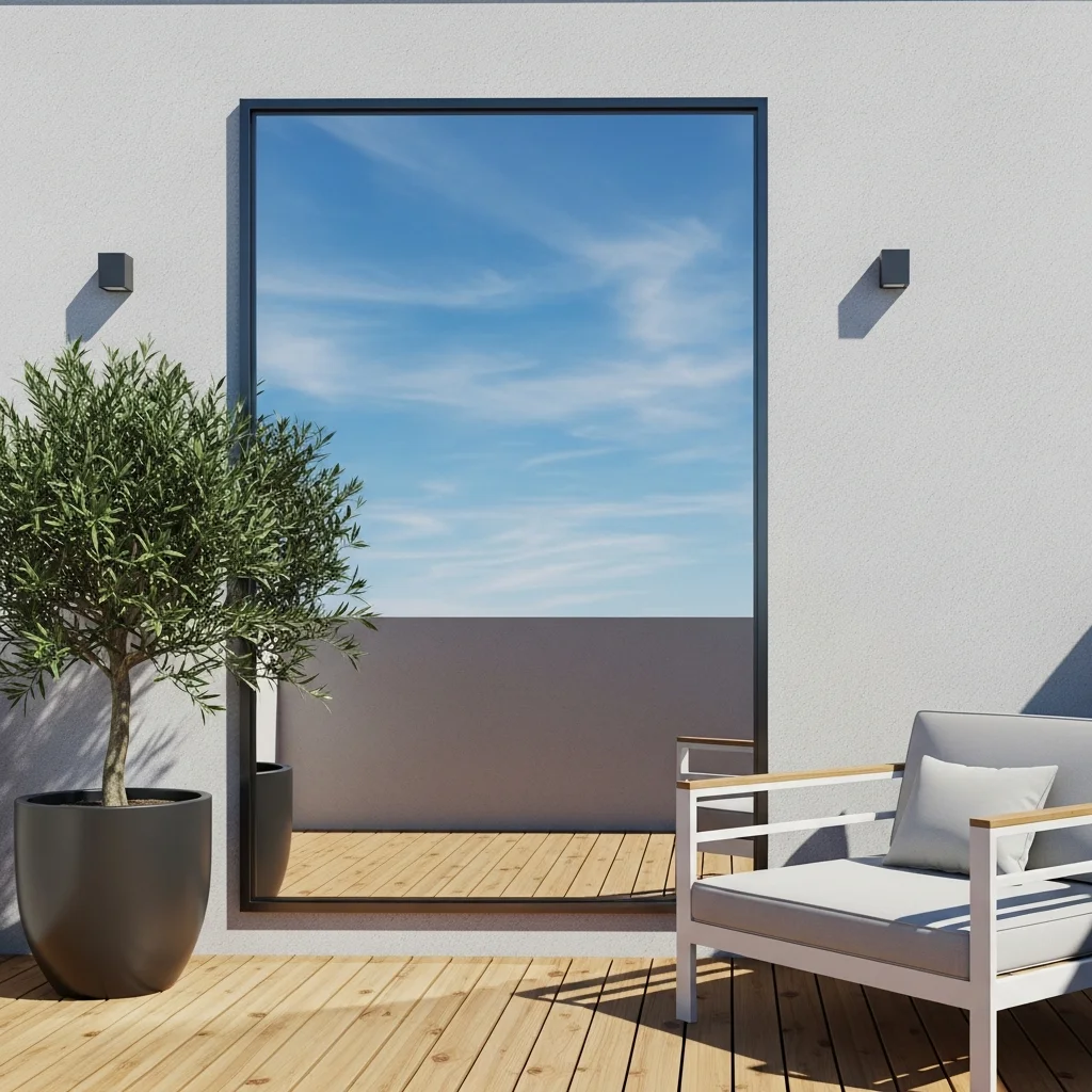 6. Mirrored Walls (Strategically Placed)
