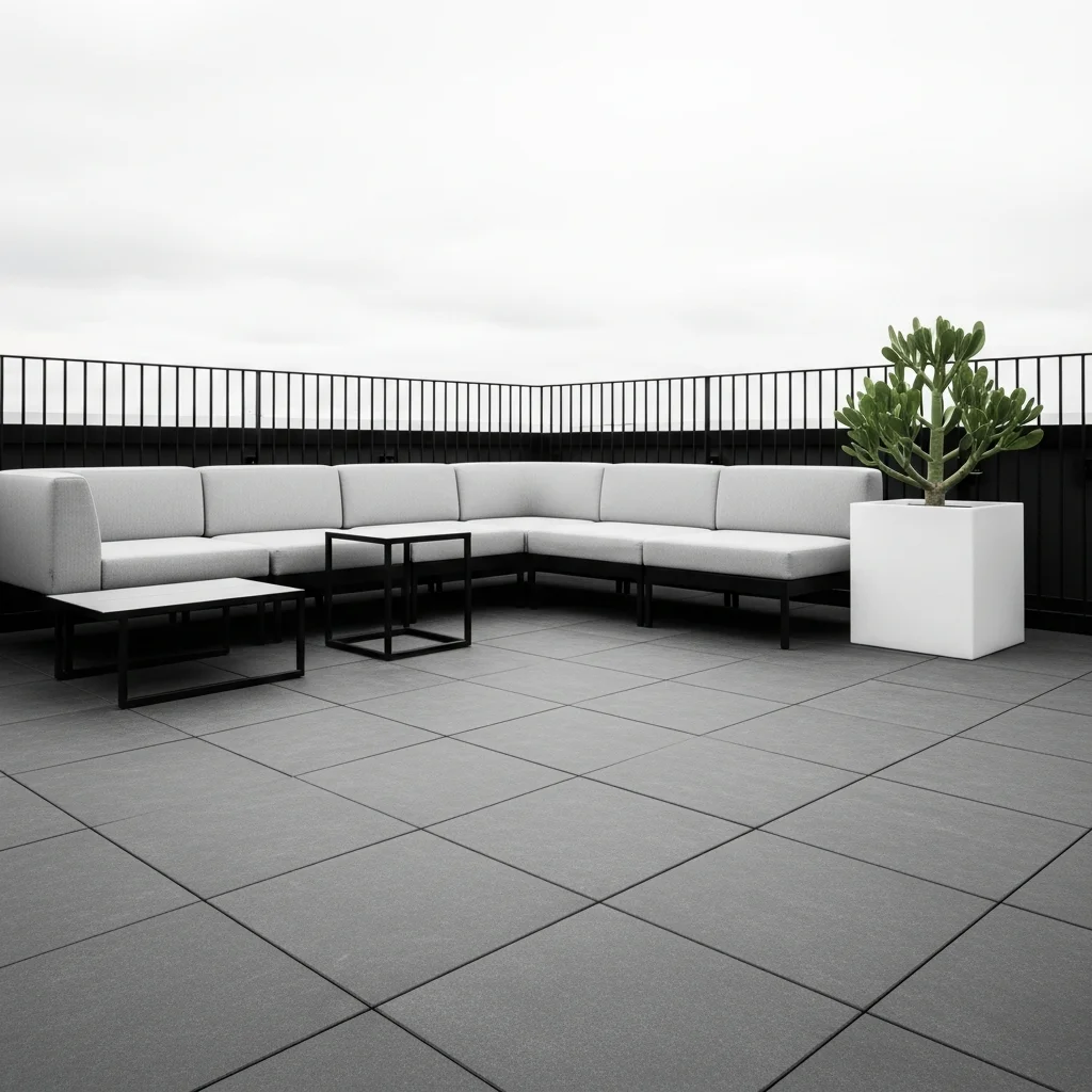 Top 11 Contemporary Minimalist Rooftop Terrace Designs 3 2. Monochromatic Color Palette