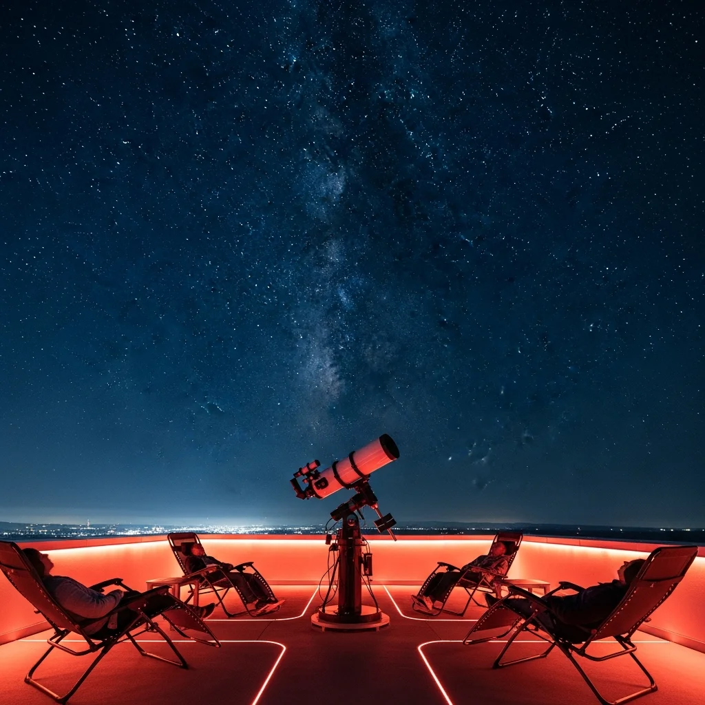 19 Breathtaking Rooftop Garden Deck Designs for Every Style 16 15. Night Sky Observatory