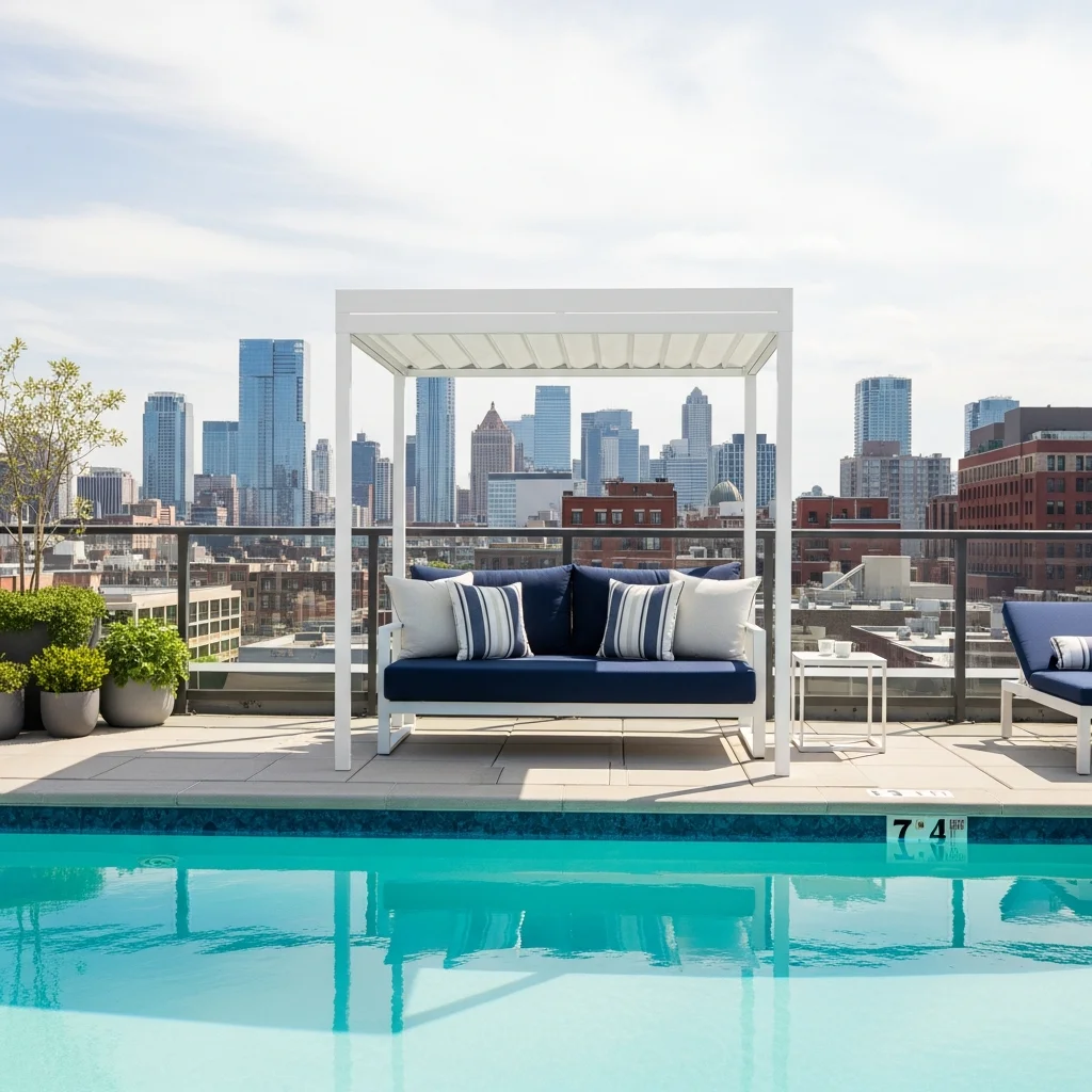 8. Outdoor Loveseat with Canopy