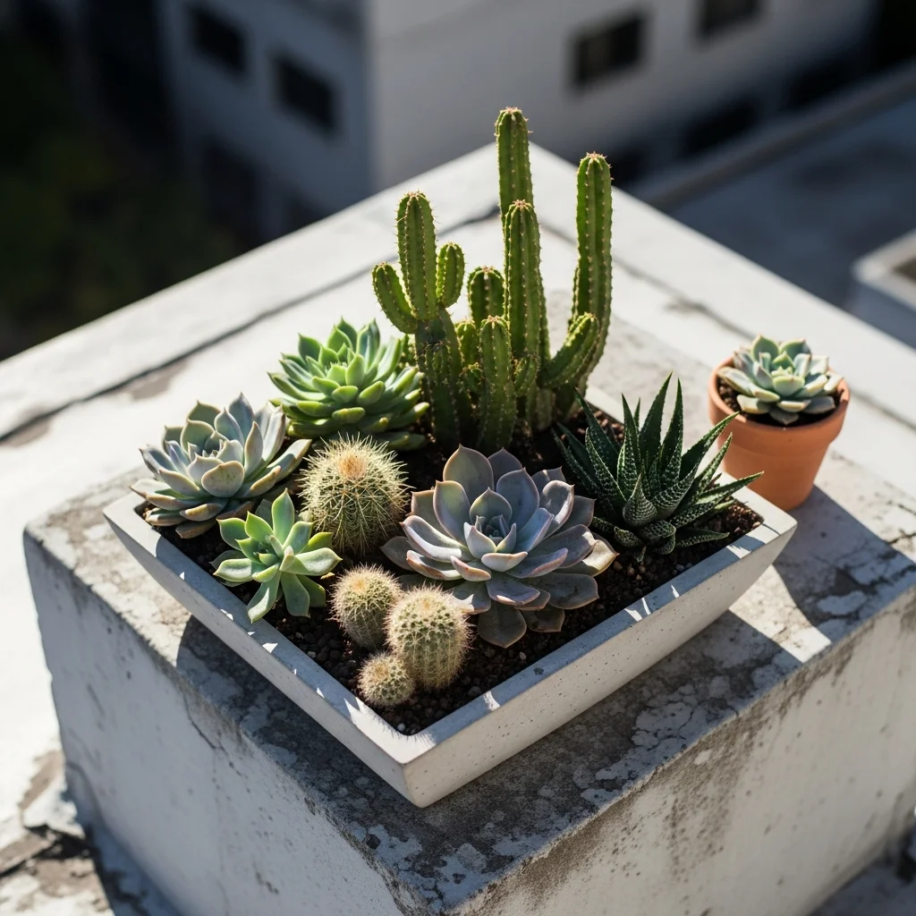 Top 17 Rooftop Garden Design Ideas for small Spaces! 10 10. Succulent & Cactus Displays