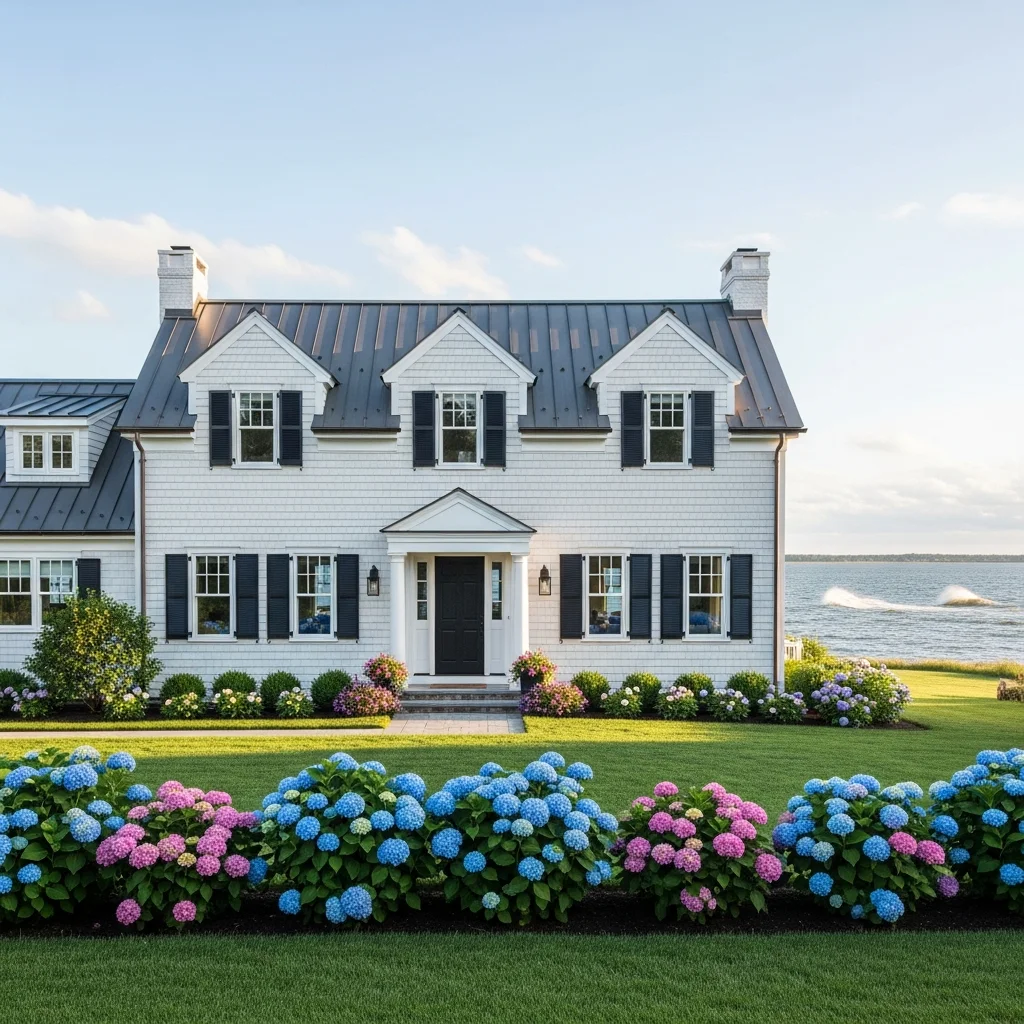 13. Traditional Cape Cod with Charcoal Gray Standing Seam