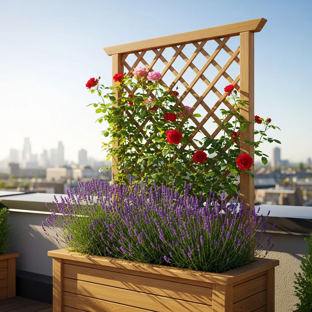 10. Trellis with Integrated Planters