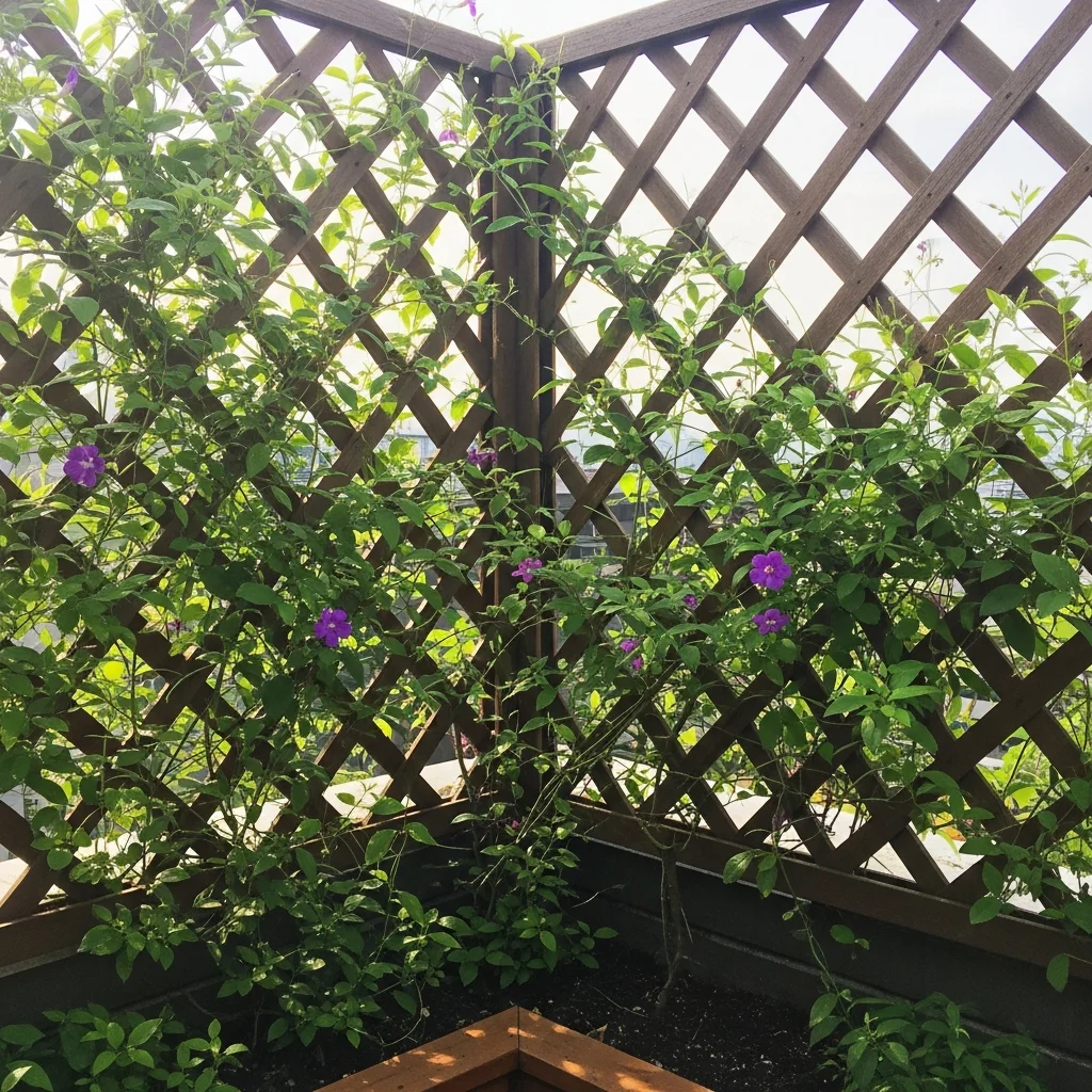 Top 17 Rooftop Garden Design Ideas for small Spaces! 9 9. Trellises for Climbing Vines