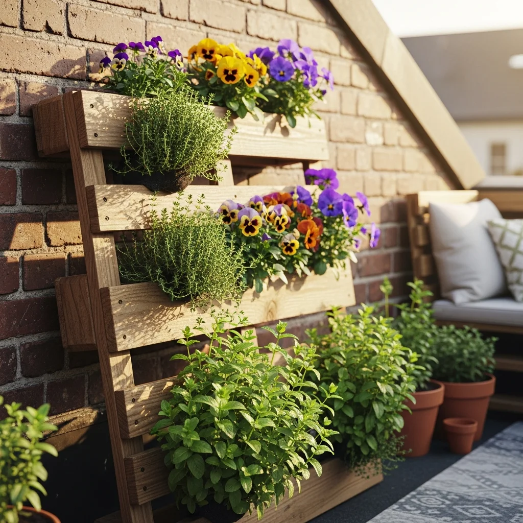 5. Upcycled Pallet Vertical Gardens