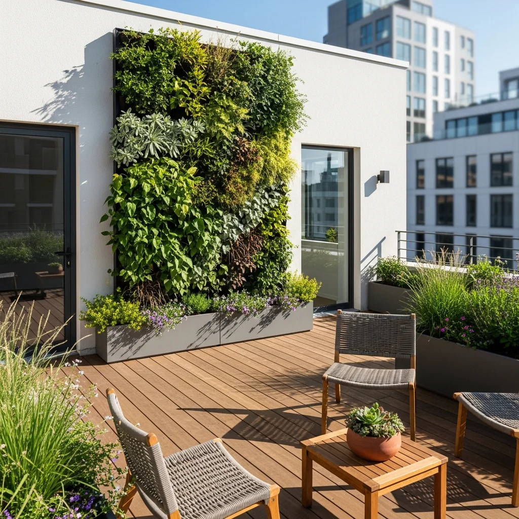 Top 17 Rooftop Garden Design Ideas for small Spaces! 2 1. Vertical Living Walls
