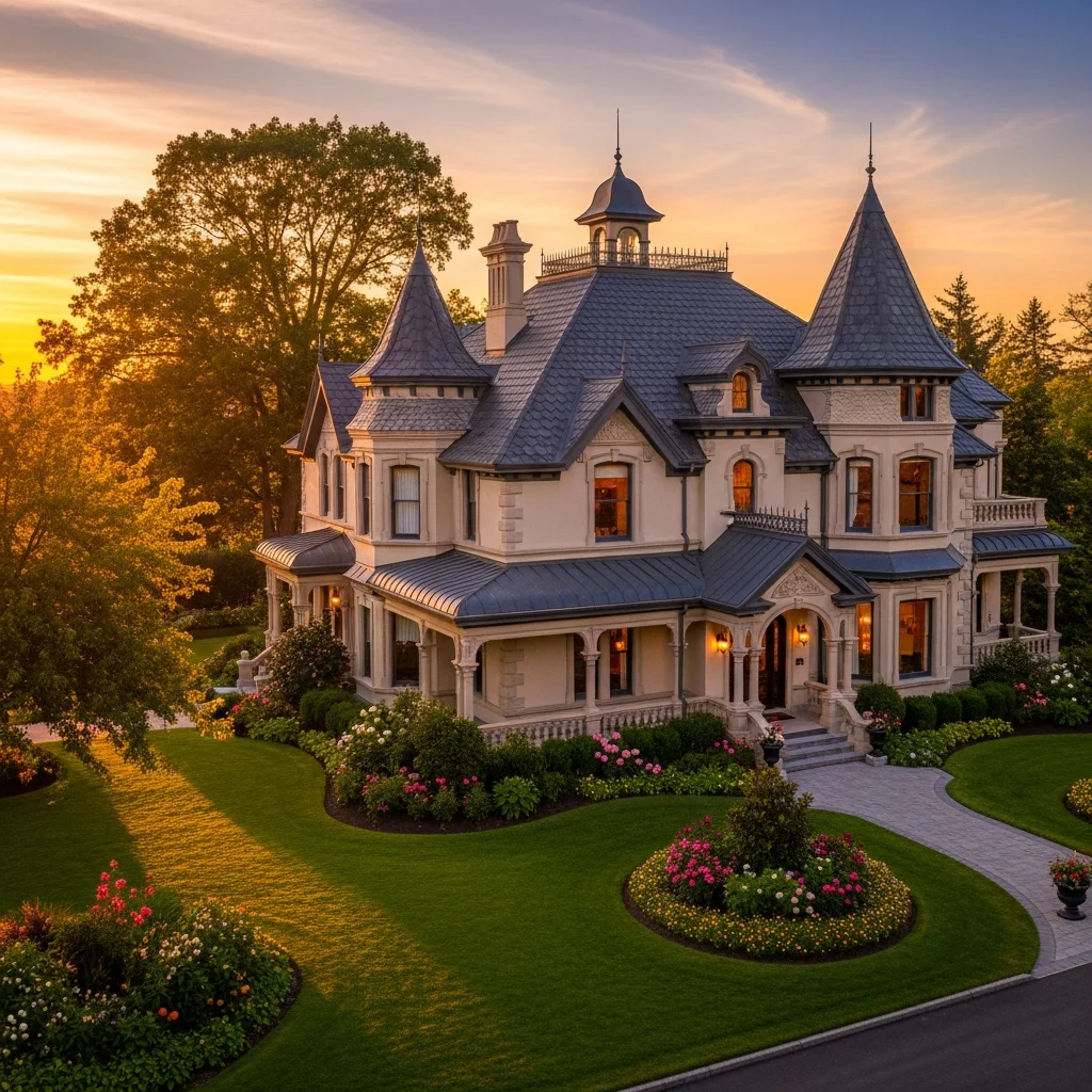 5. Victorian Home's Grand Slate-Style Makeover