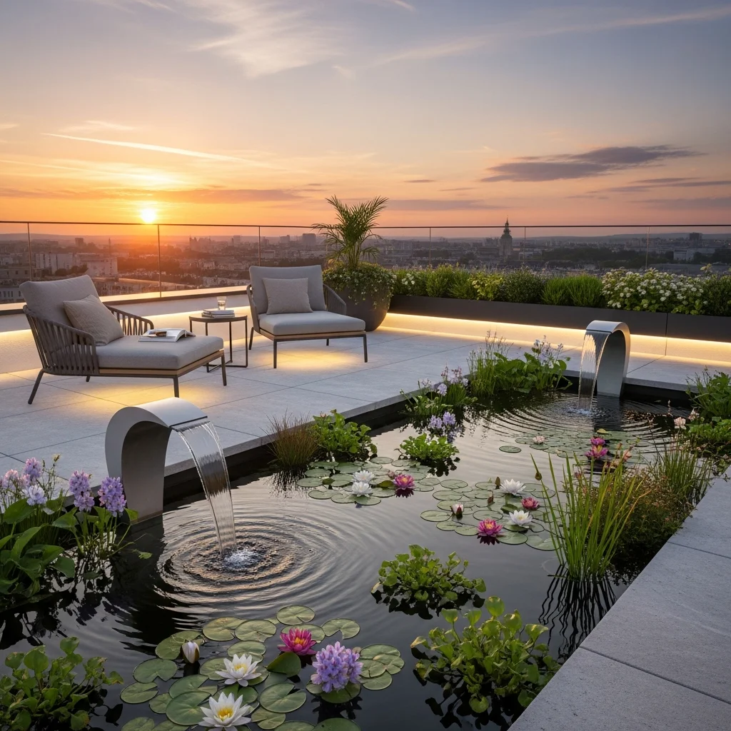 9. Water Feature with Aquatics