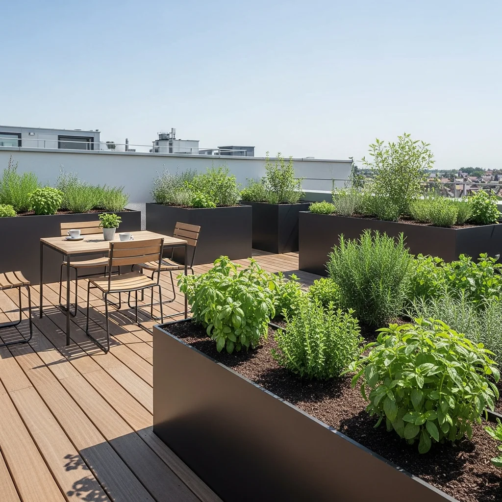 11. Wood Decking & Edible Herbs