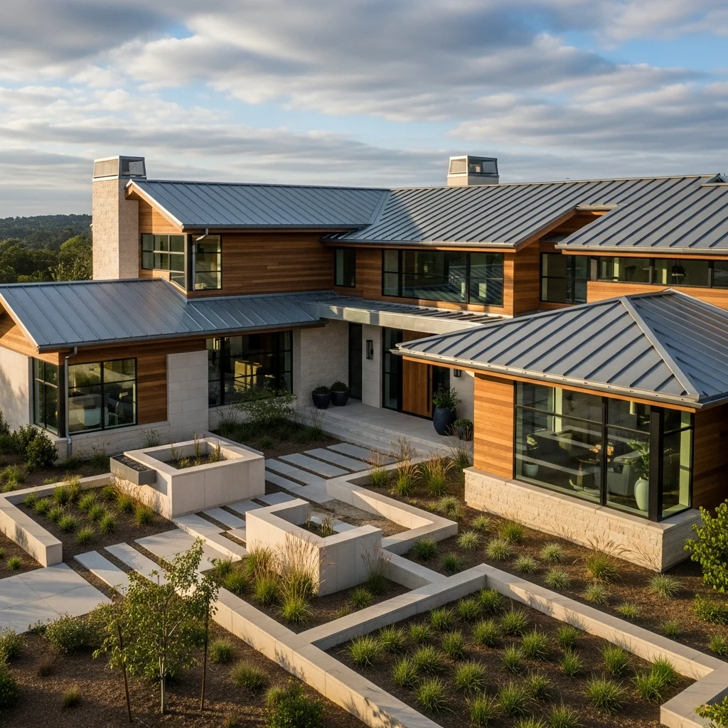 13 Stunning Modern Metal Roof Designs for Ultimate Curb Appeal 7 6. Zinc Roof