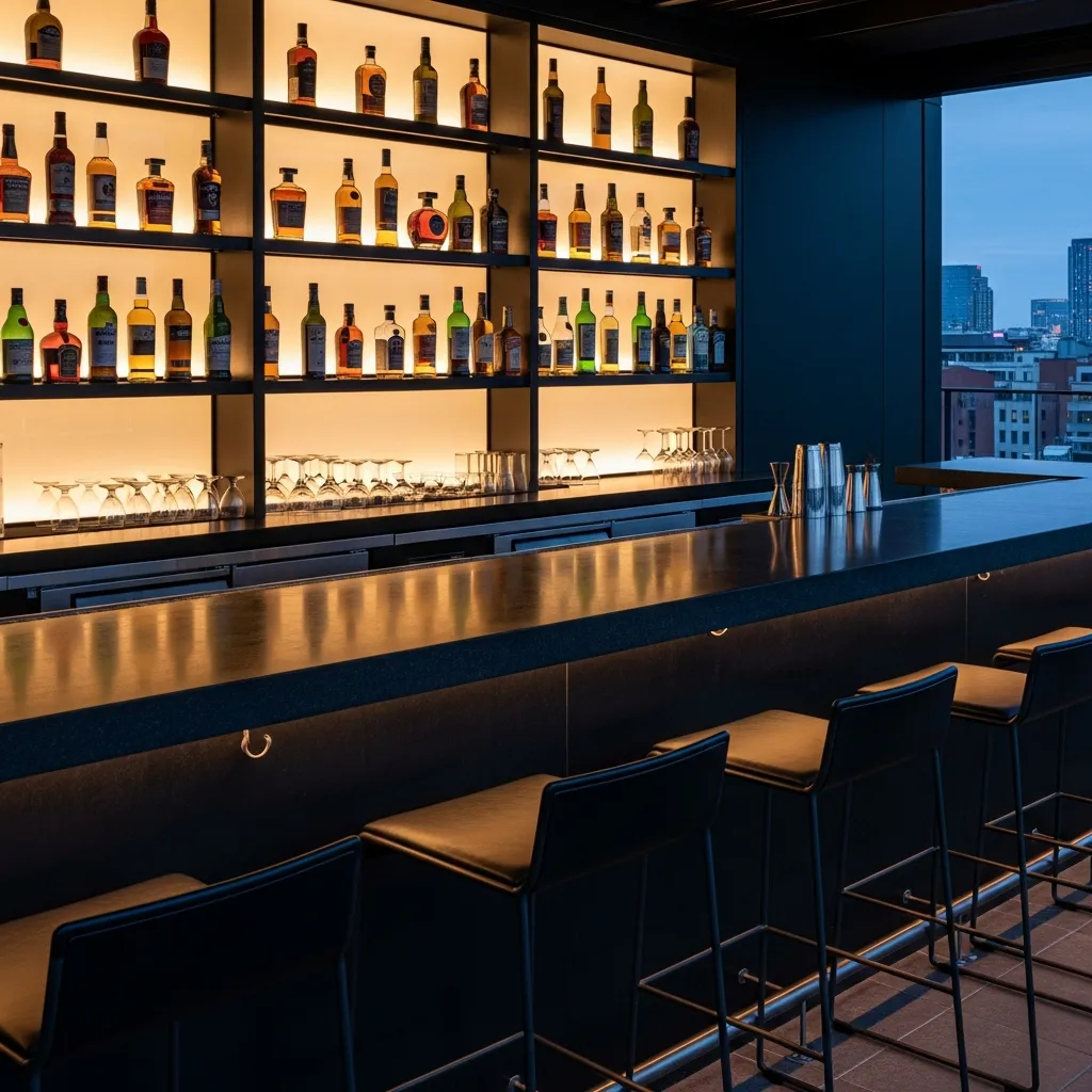 5. A Striking and Functional Bar Counter