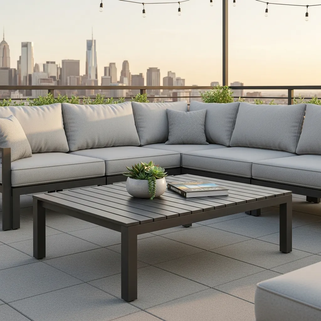 8. Aluminium Slat Coffee Table