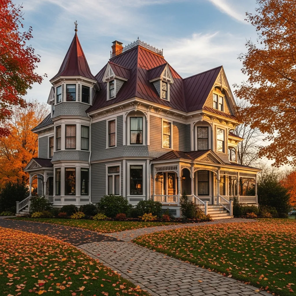16. Burgundy Metal Roof