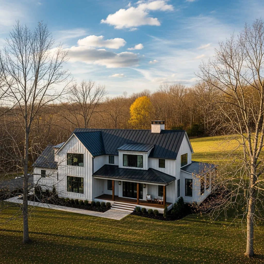4. Charcoal Gray Metal Roof