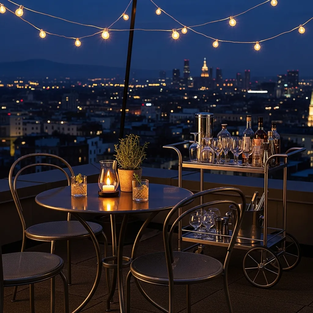 Top 17 Rooftop Seating Area Designs That Will Elevate Your Outdoor Space 6 5. Chic Bistro & Bar Setup