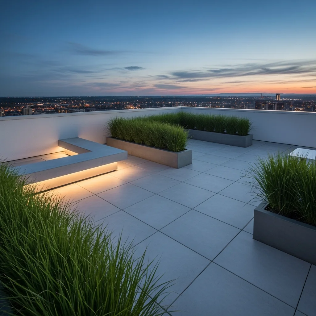 2. Concrete & Greenery Contrast