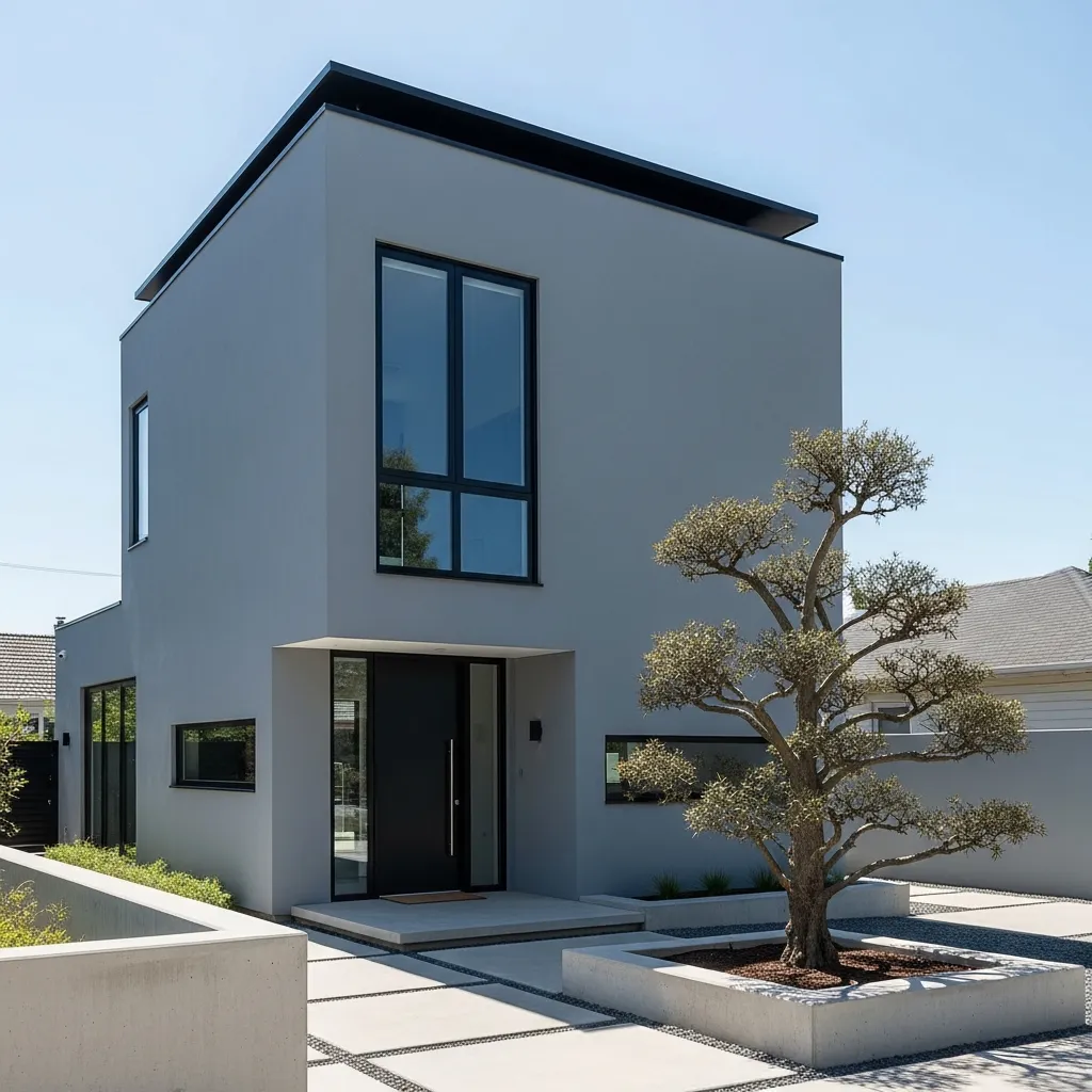 17 Timeless Neutral Color Schemes for Metal Roof Houses 14 13. Cool Gray with Black Roof & Trim